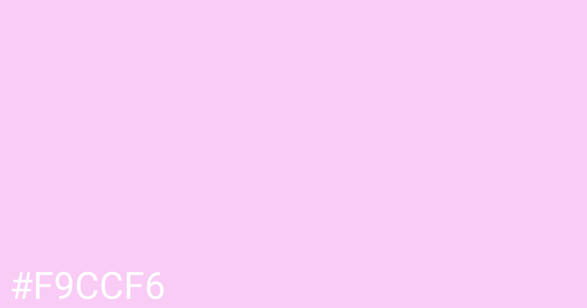 Hex color #f9ccf6 graphic