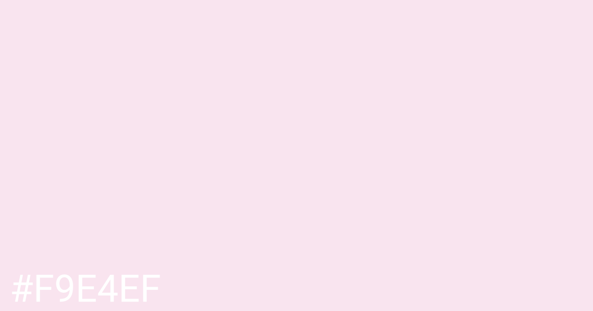 Hex color #f9e4ef graphic