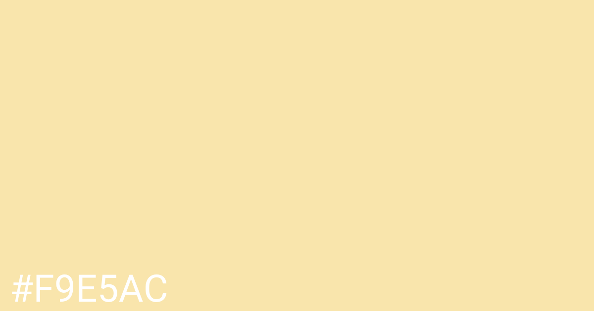 Hex color #f9e5ac graphic