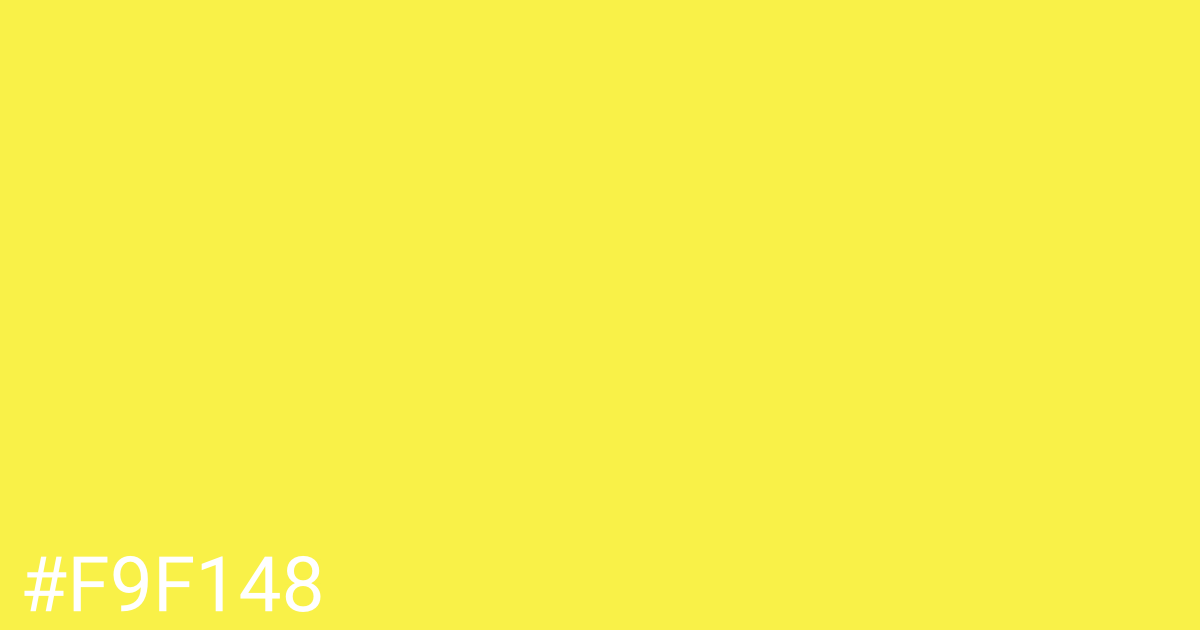 Hex color #f9f148 graphic