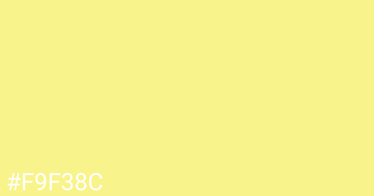 Hex color #f9f38c graphic