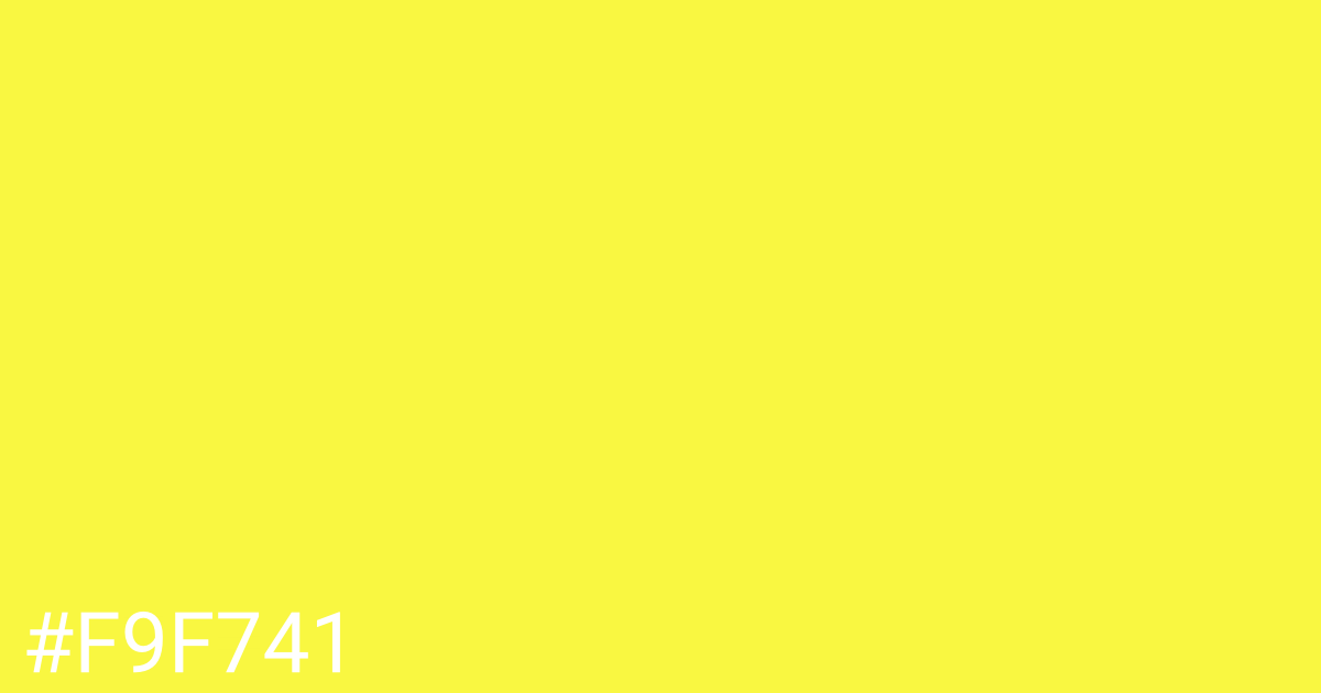 Hex color #f9f741 graphic