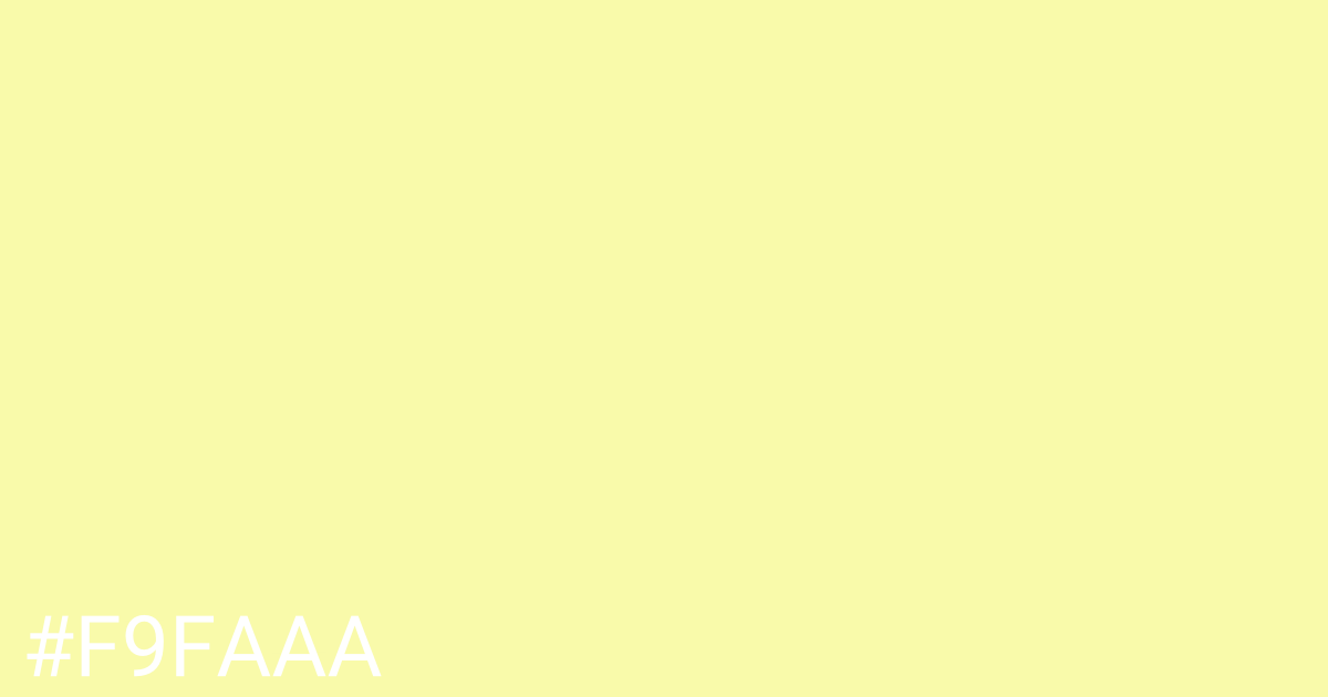 Hex color #f9faaa graphic