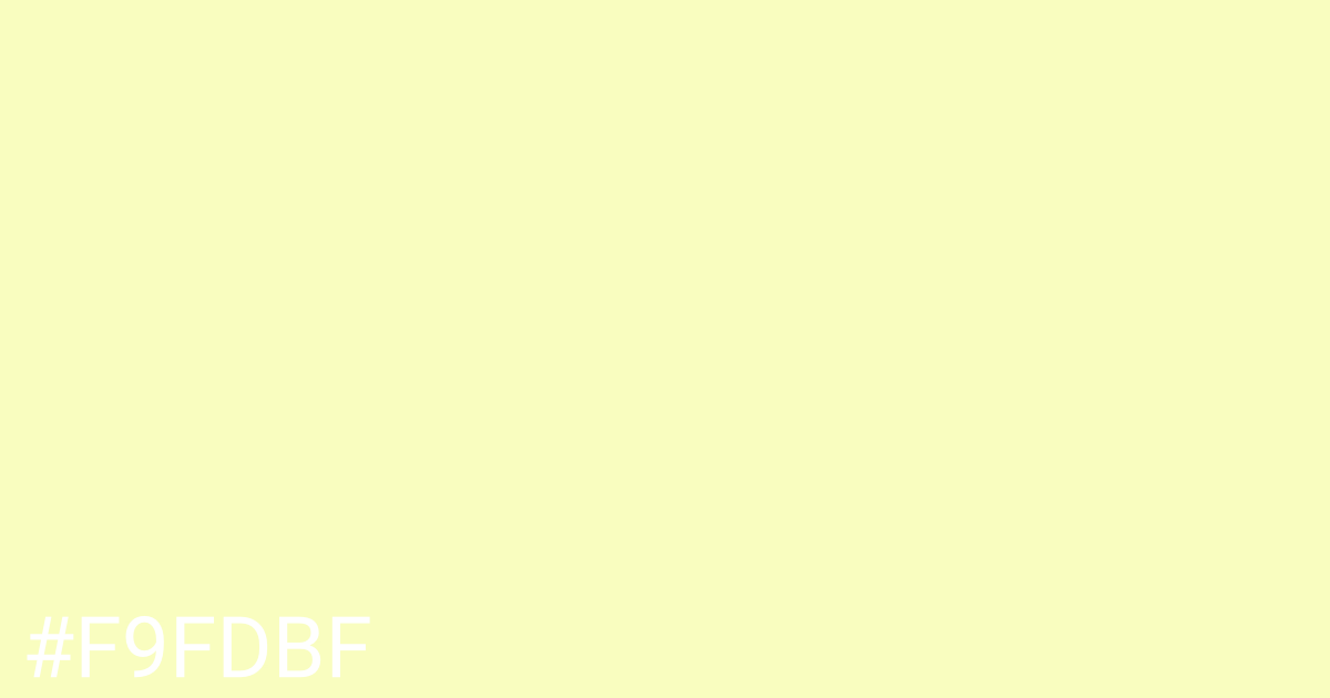 Hex color #f9fdbf graphic