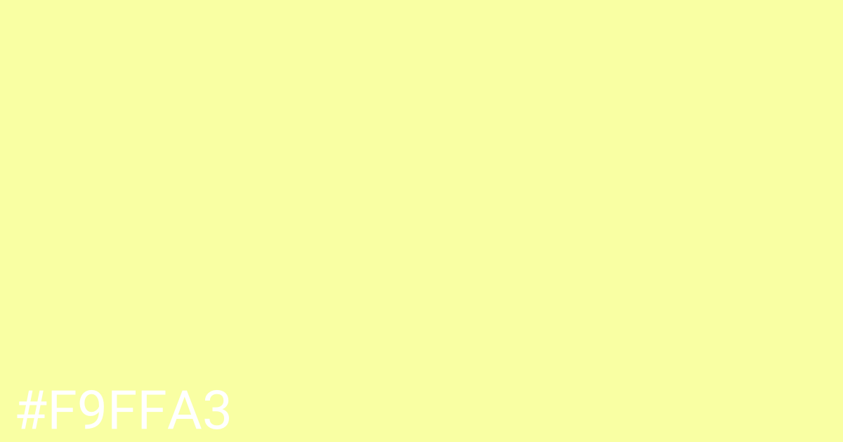 Hex color #f9ffa3 graphic