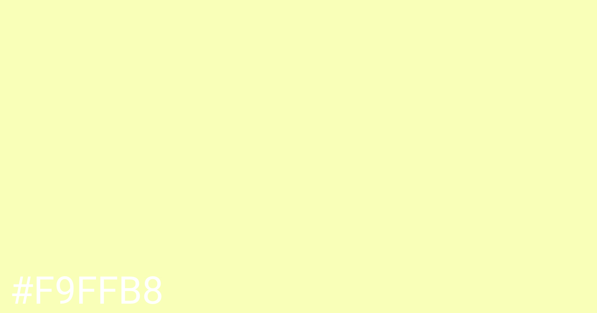 Hex color #f9ffb8 graphic