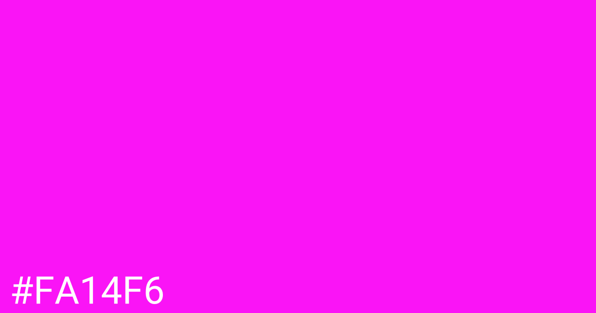 Hex color #fa14f6 graphic