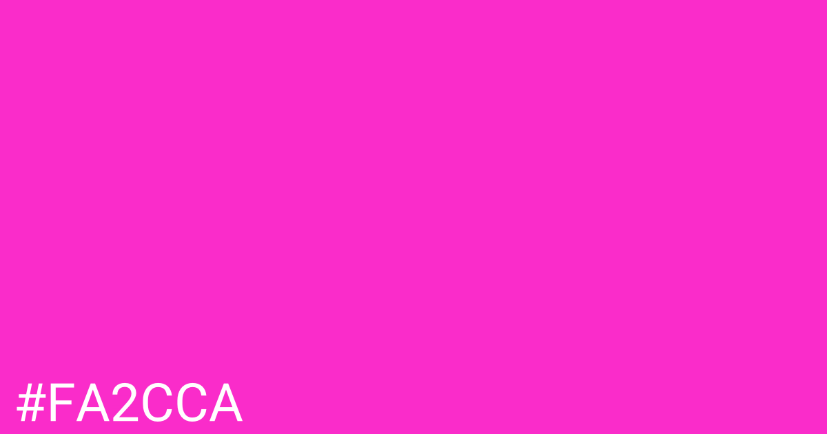 Hex color #fa2cca graphic