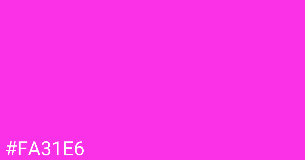Hex color #fa31e6 graphic