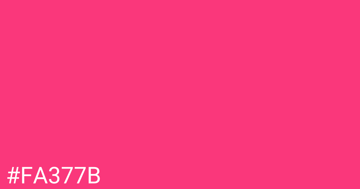 Hex color #fa377b graphic