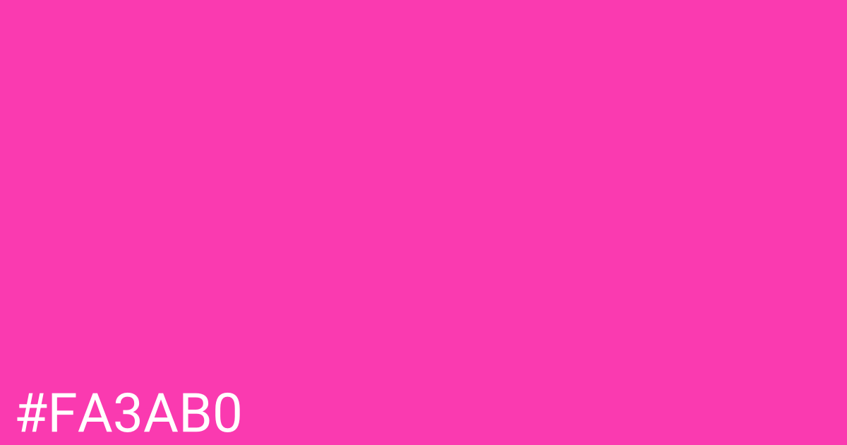 Hex color #fa3ab0 graphic