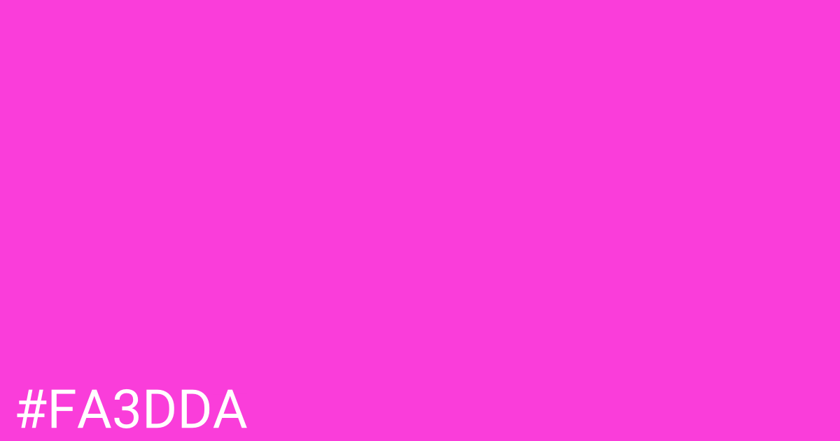 Hex color #fa3dda graphic