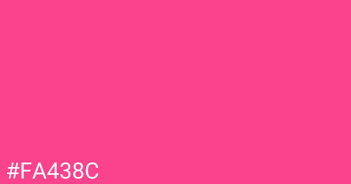 Hex color #fa438c graphic