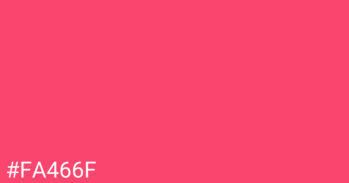 Hex color #fa466f graphic