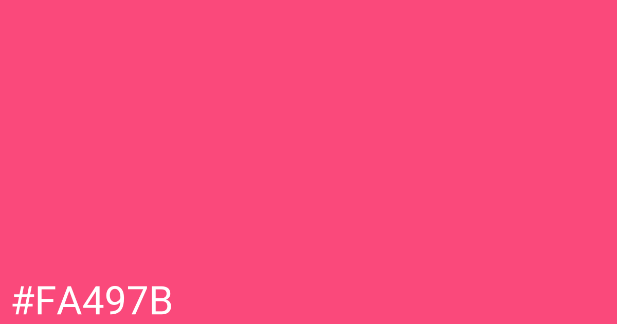 Hex color #fa497b graphic