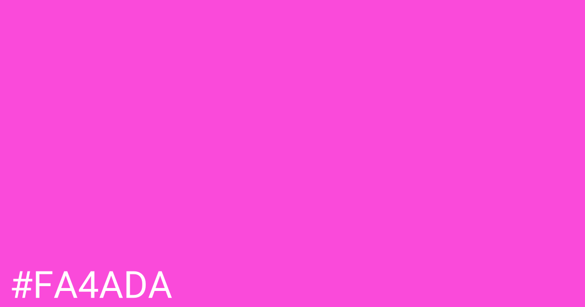 Hex color #fa4ada graphic