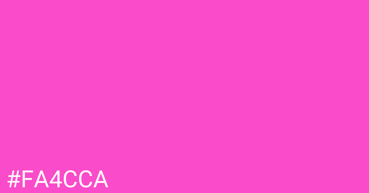 Hex color #fa4cca graphic