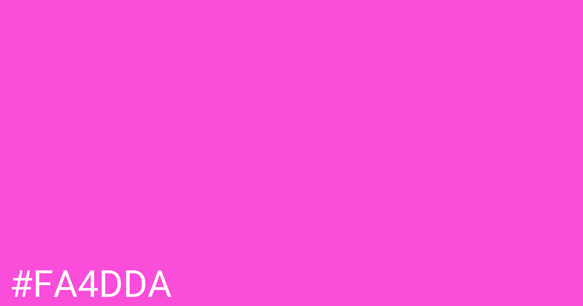 Hex color #fa4dda graphic