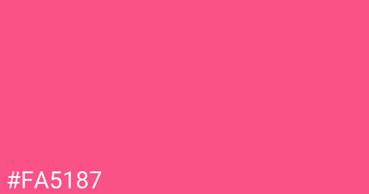Hex color #fa5187 graphic