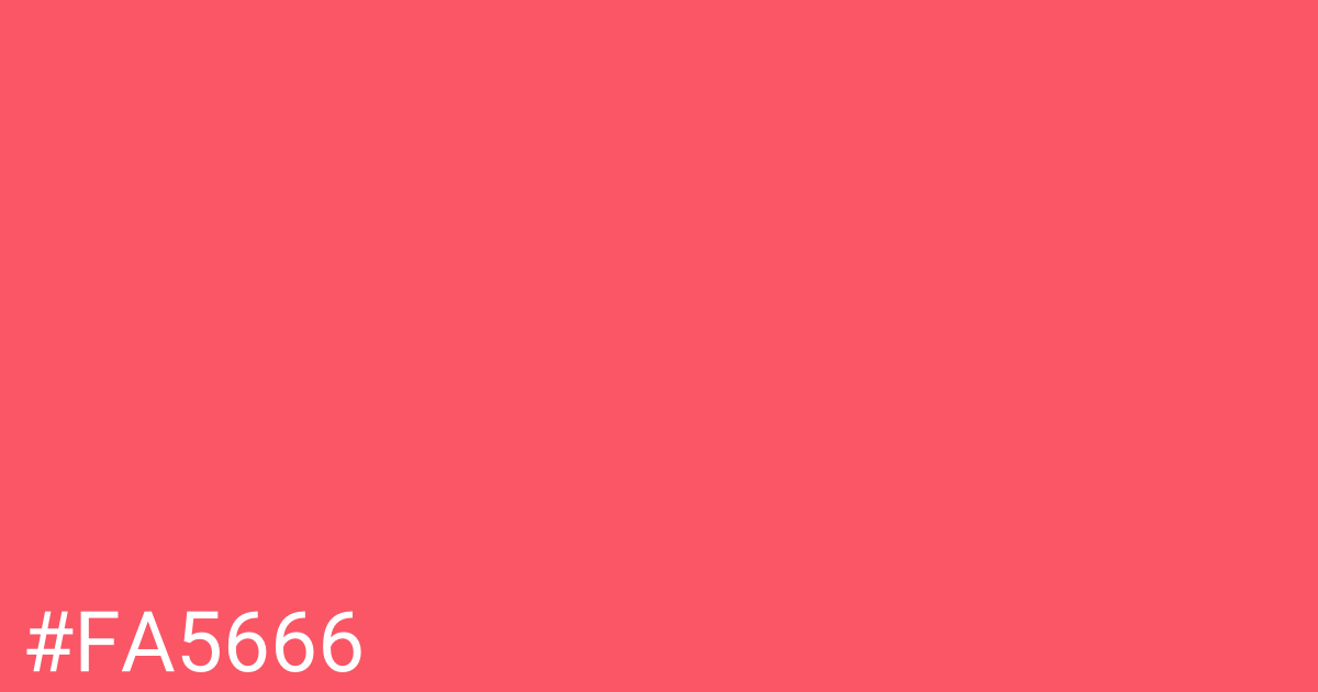 Hex color #fa5666 graphic
