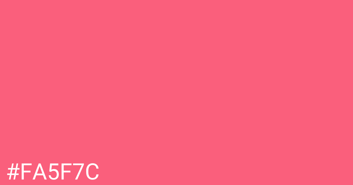 Hex color #fa5f7c graphic