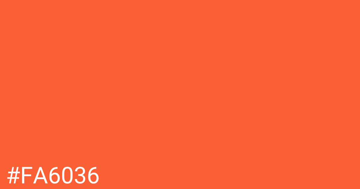 Hex color #fa6036 graphic