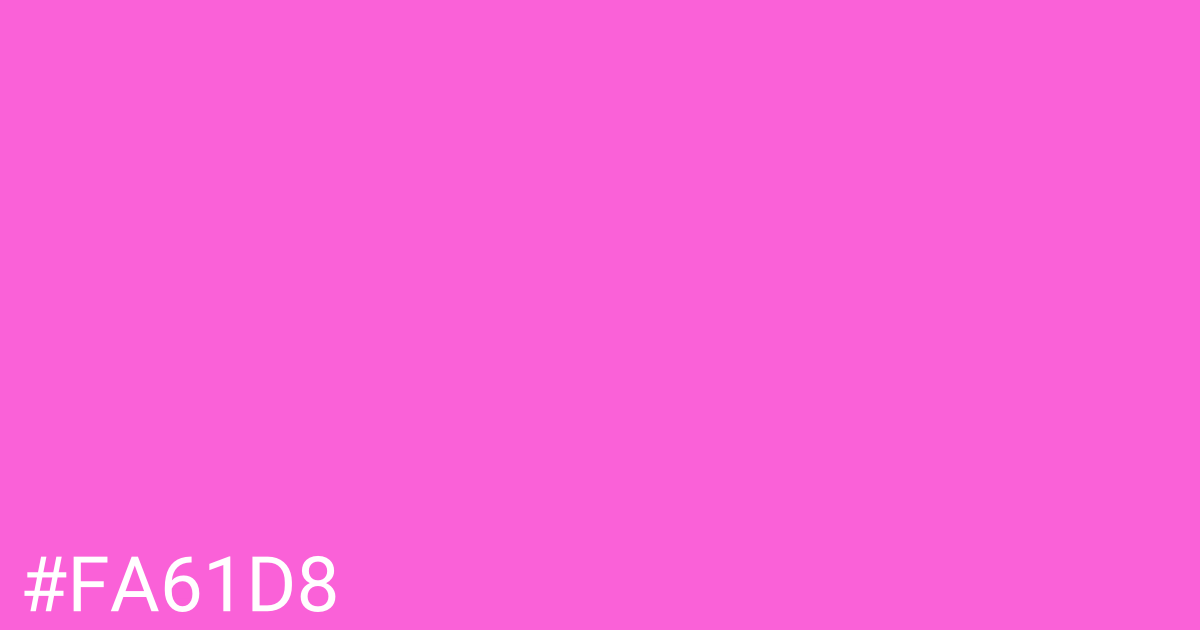 Hex color #fa61d8 graphic