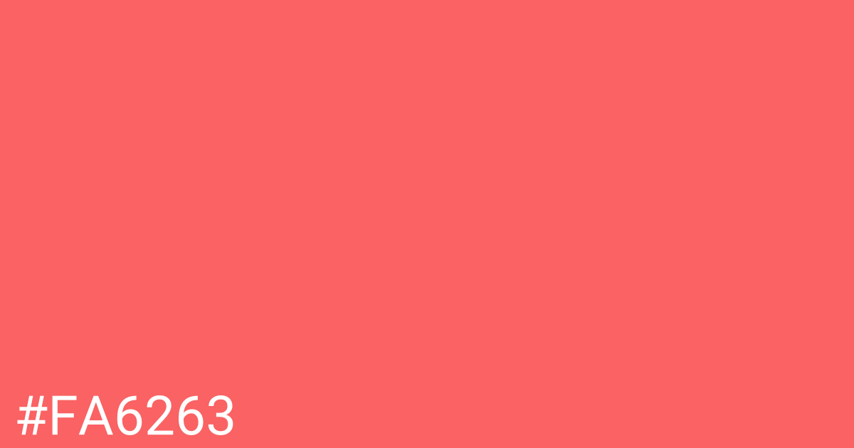Hex color #fa6263 graphic