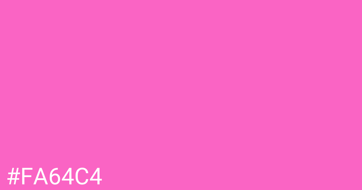 Hex color #fa64c4 graphic