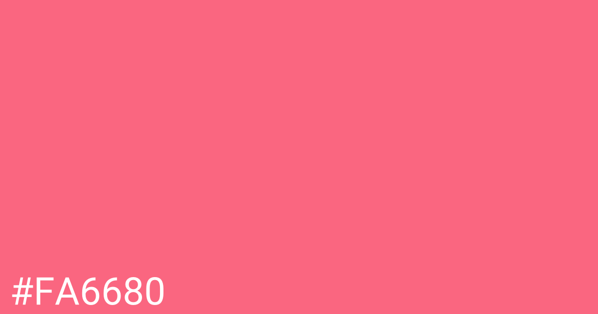 Hex color #fa6680 graphic