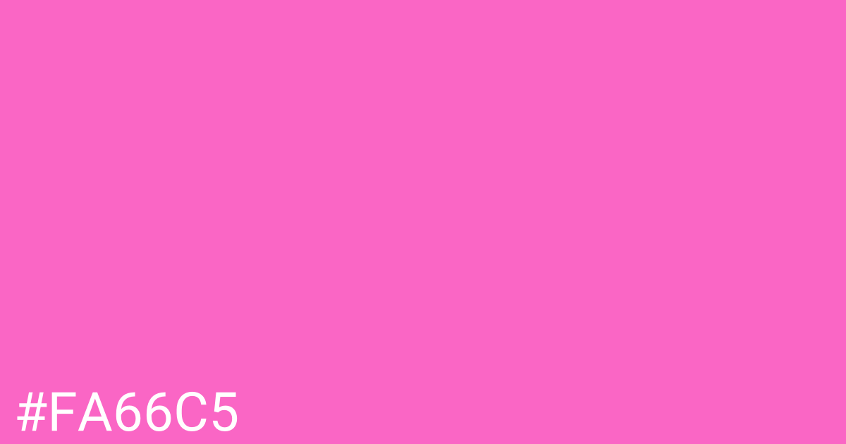 Hex color #fa66c5 graphic