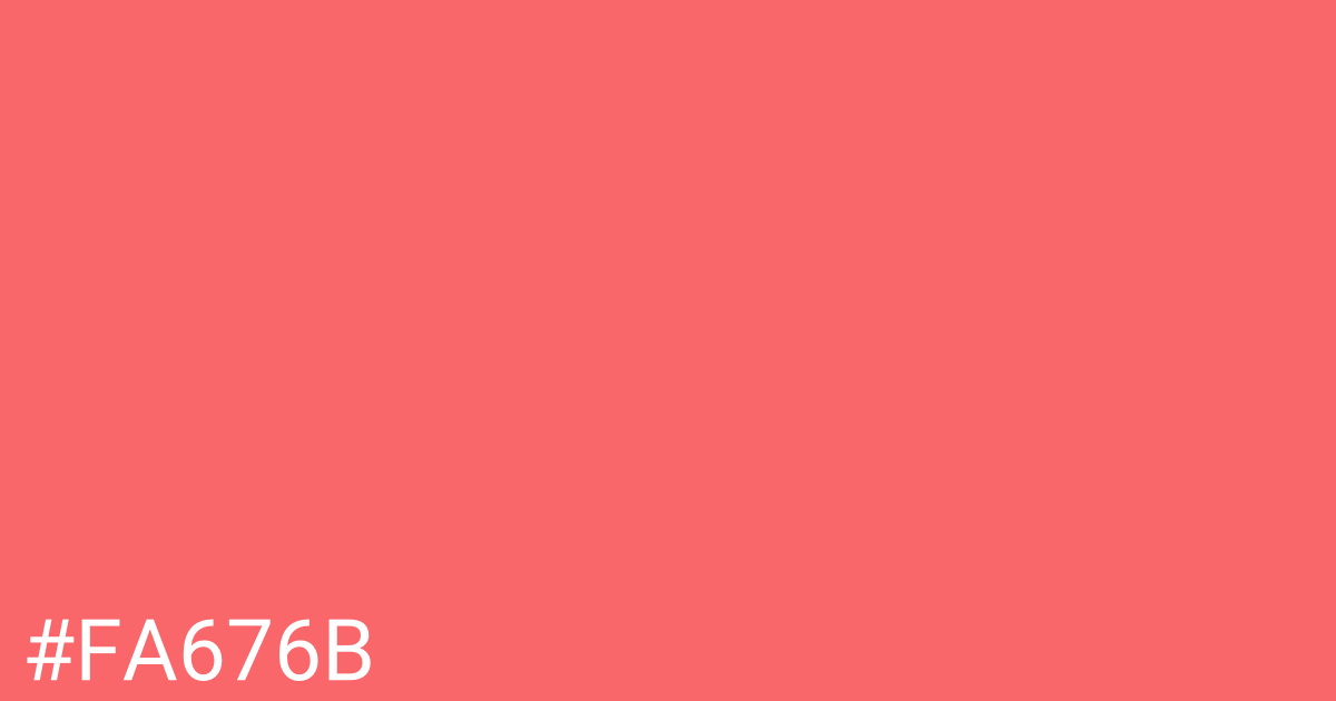 Hex color #fa676b graphic