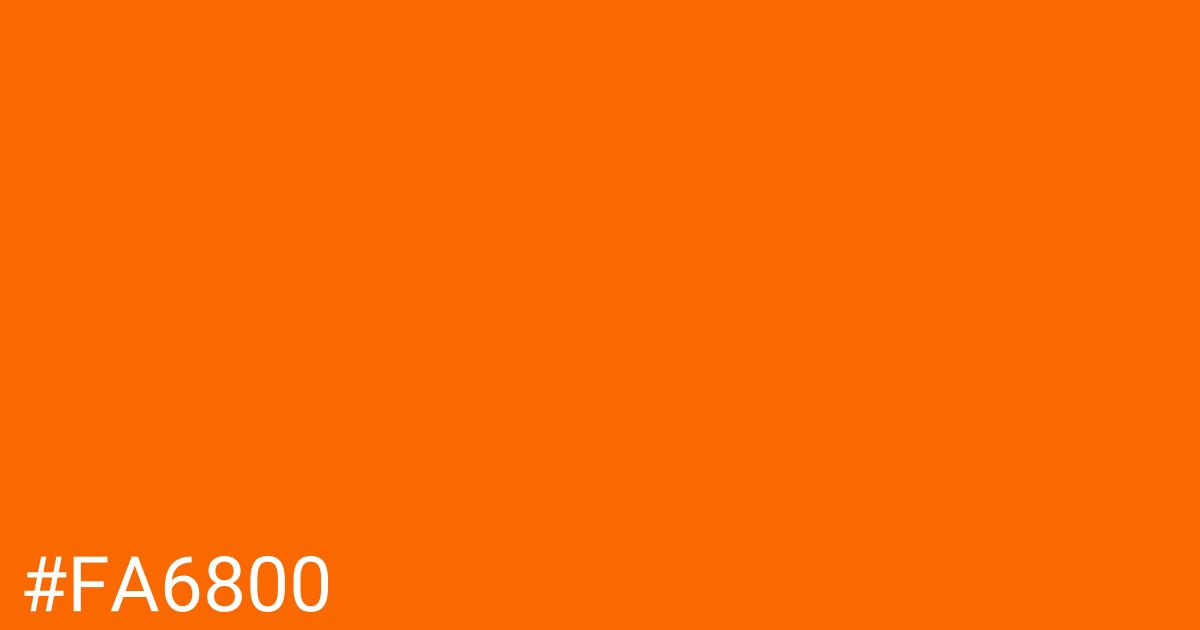 Hex color #fa6800 graphic