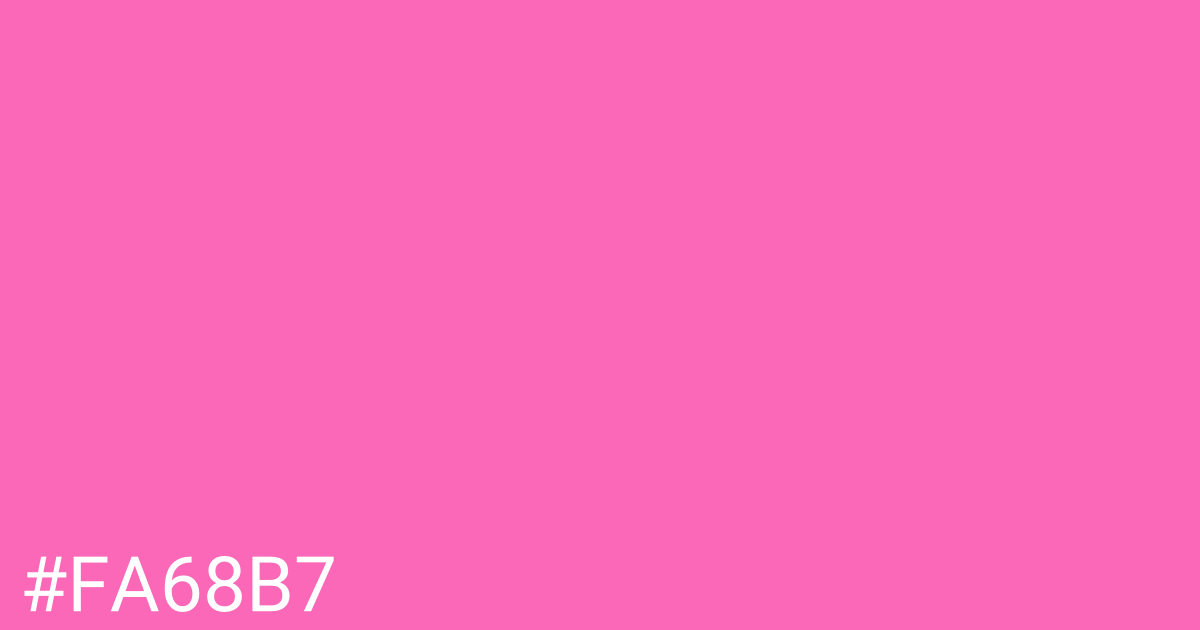 Hex color #fa68b7 graphic