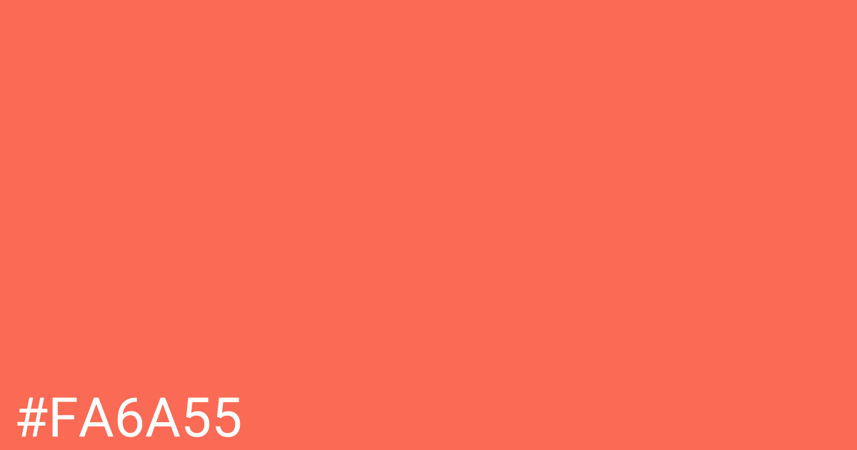 Hex color #fa6a55 graphic