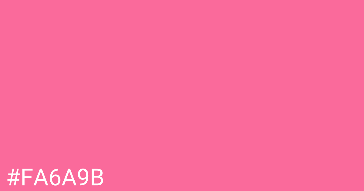 Hex color #fa6a9b graphic