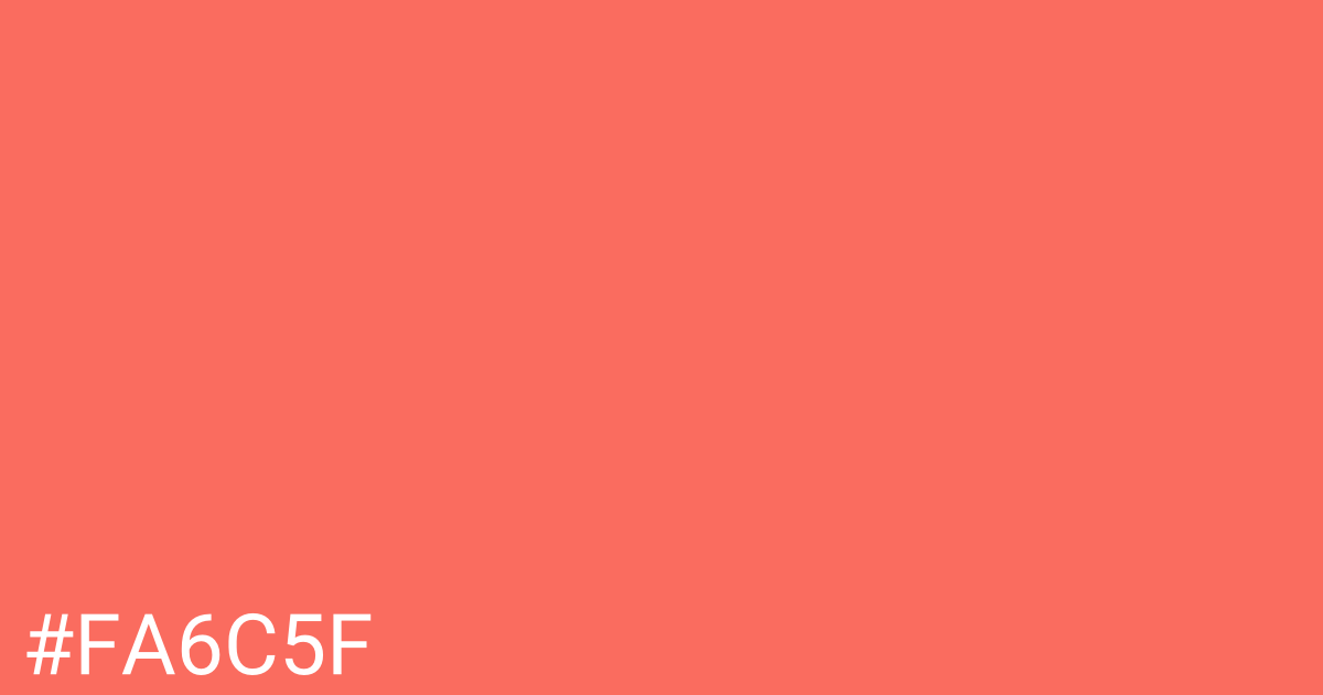 Hex color #fa6c5f graphic