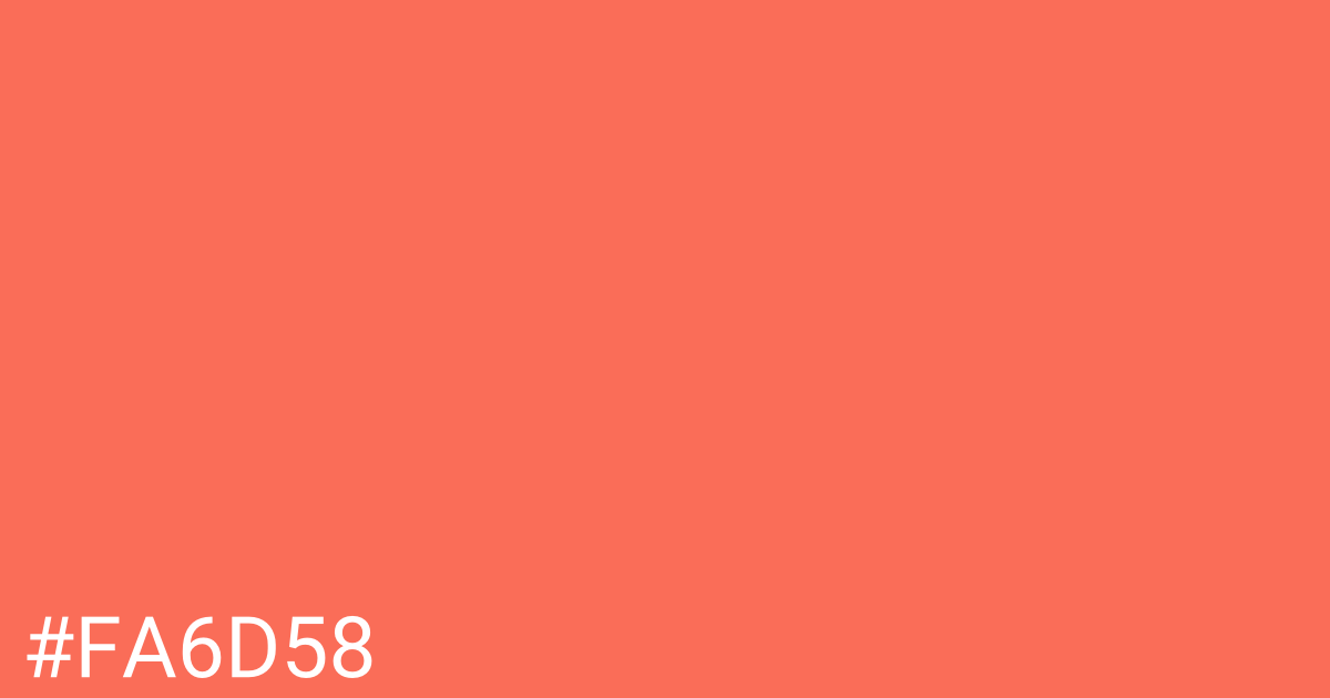 Hex color #fa6d58 graphic
