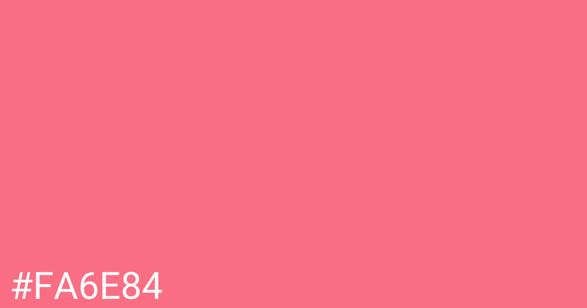 Hex color #fa6e84 graphic