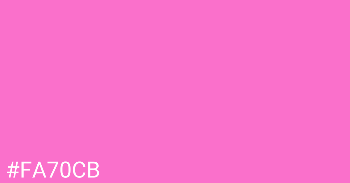 Hex color #fa70cb graphic