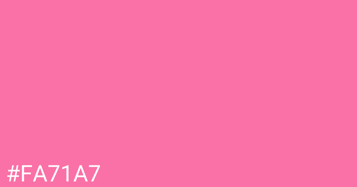 Hex color #fa71a7 graphic