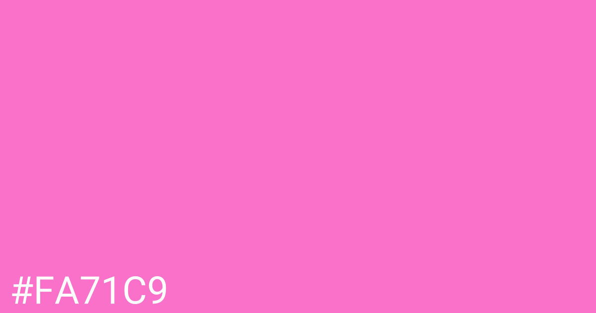 Hex color #fa71c9 graphic