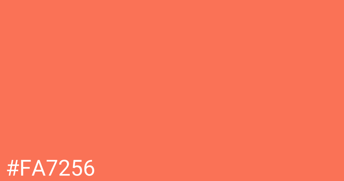 Hex color #fa7256 graphic