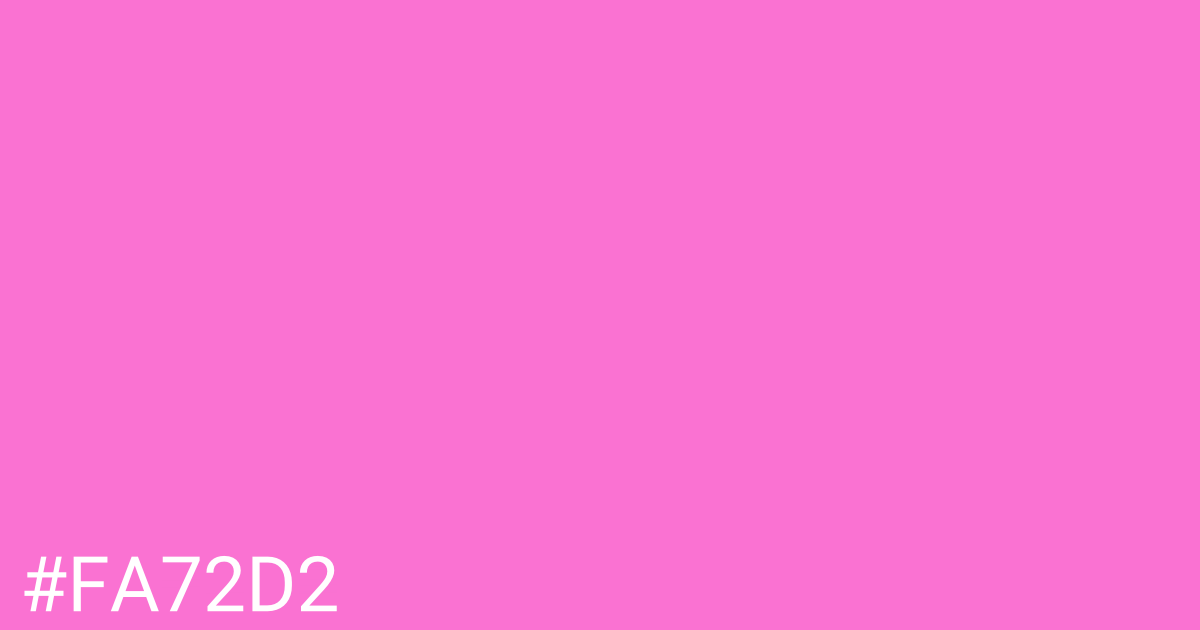 Hex color #fa72d2 graphic
