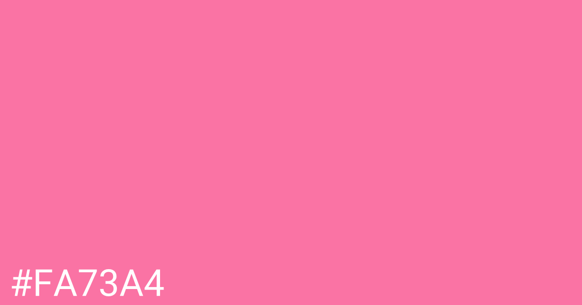 Hex color #fa73a4 graphic