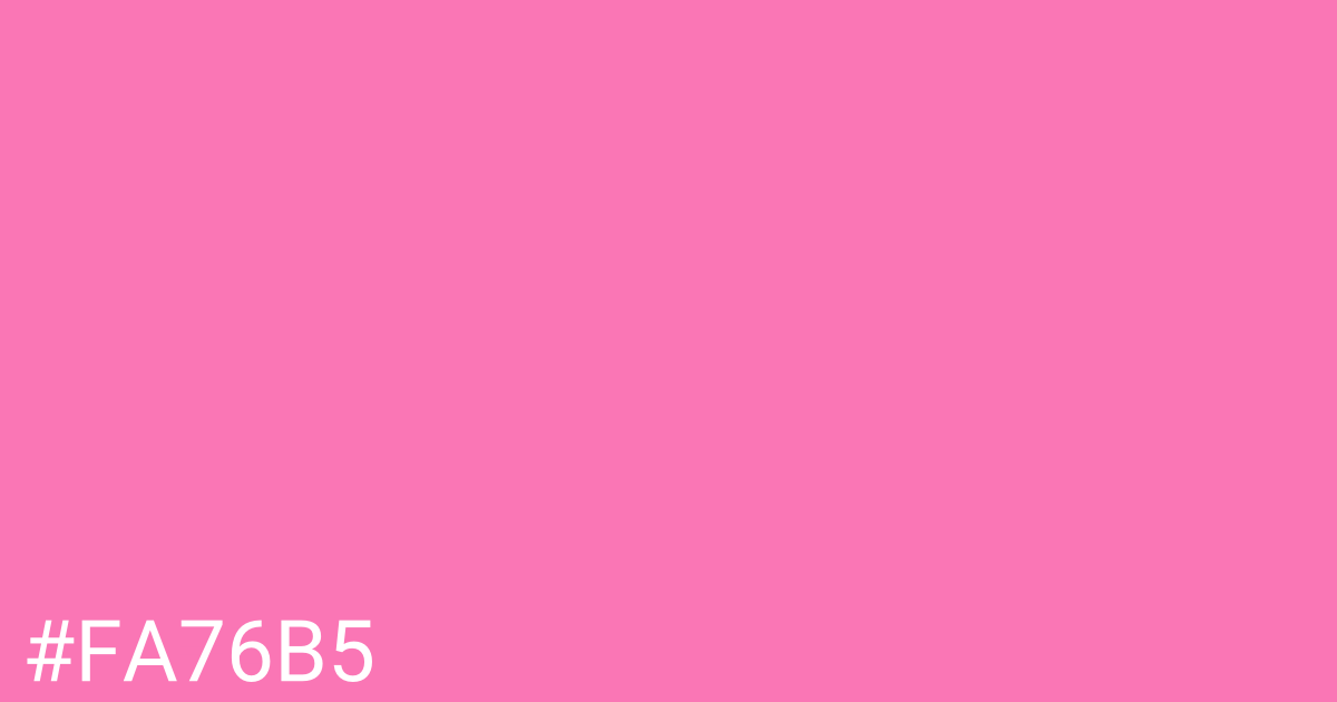 Hex color #fa76b5 graphic