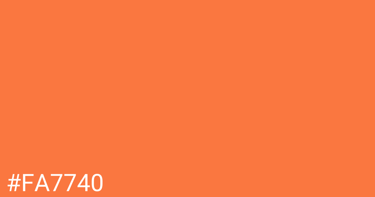 Hex color #fa7740 graphic