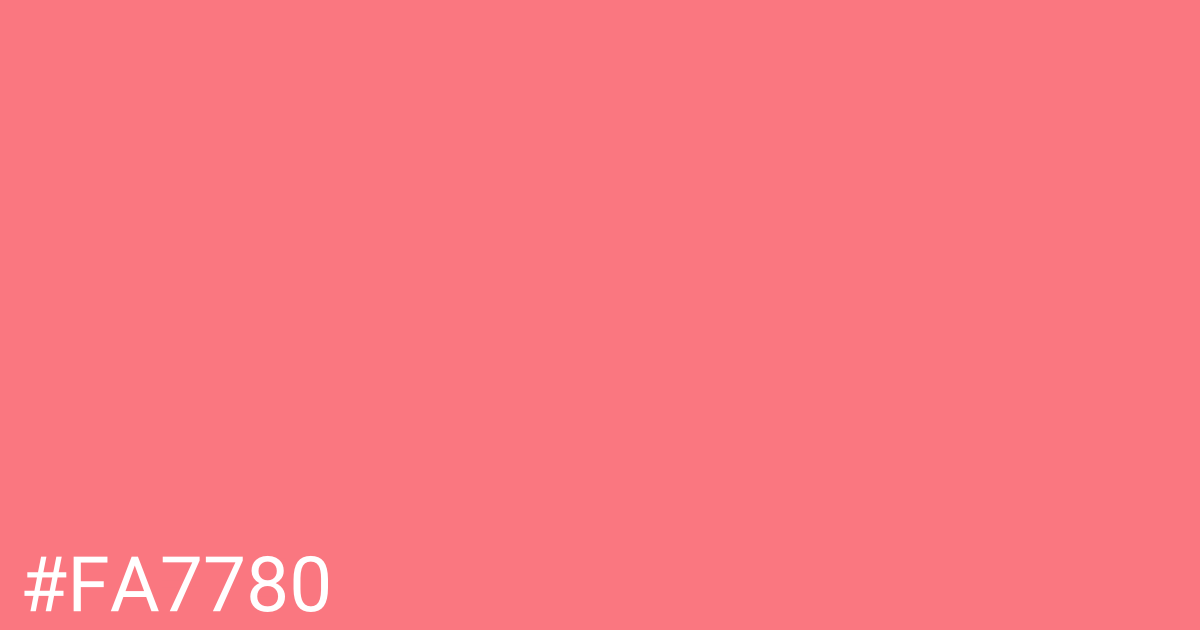 Hex color #fa7780 graphic