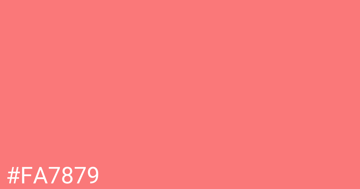 Hex color #fa7879 graphic