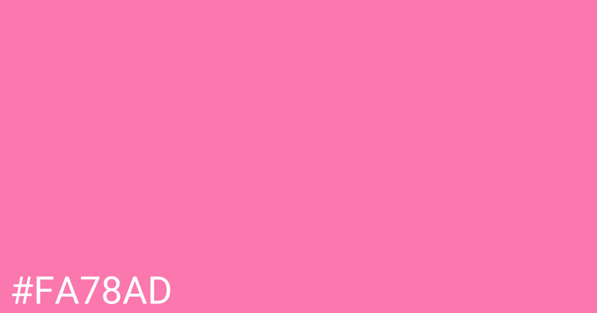 Hex color #fa78ad graphic